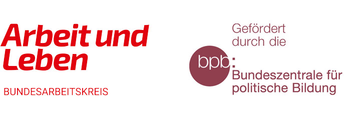Logo Arbeit und Leben Bundesarbeitskreis und Bundeszentrale für politische Bildung