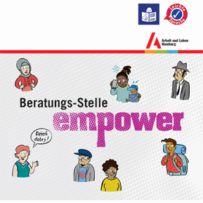 Flyer Beratungsstelle Empower in leichte Sprache deutsch