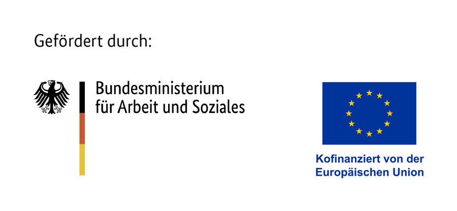 Förderlogo: Bundesministerium für Arbeit und Soziales - kofinanziert durch die EU