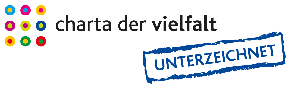 Logo Charta der Vielfalt-Leitfaden unterzeichnet von Arbeit und Leben Hamburg e. V.