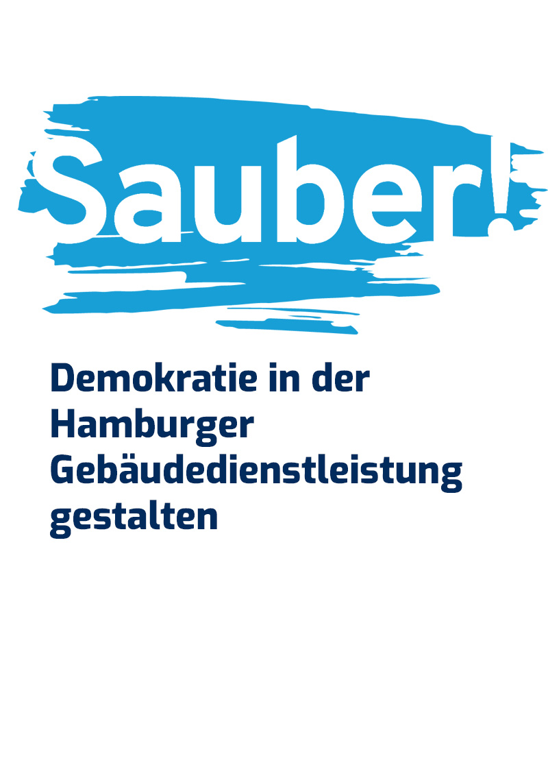 Projekt-Sauber-2021-2024 Logo des Projektes BasisKom als Schriftzug und mit dem Text Vernetzung und Fortbildung für Betriebe, Kammern und Innungen