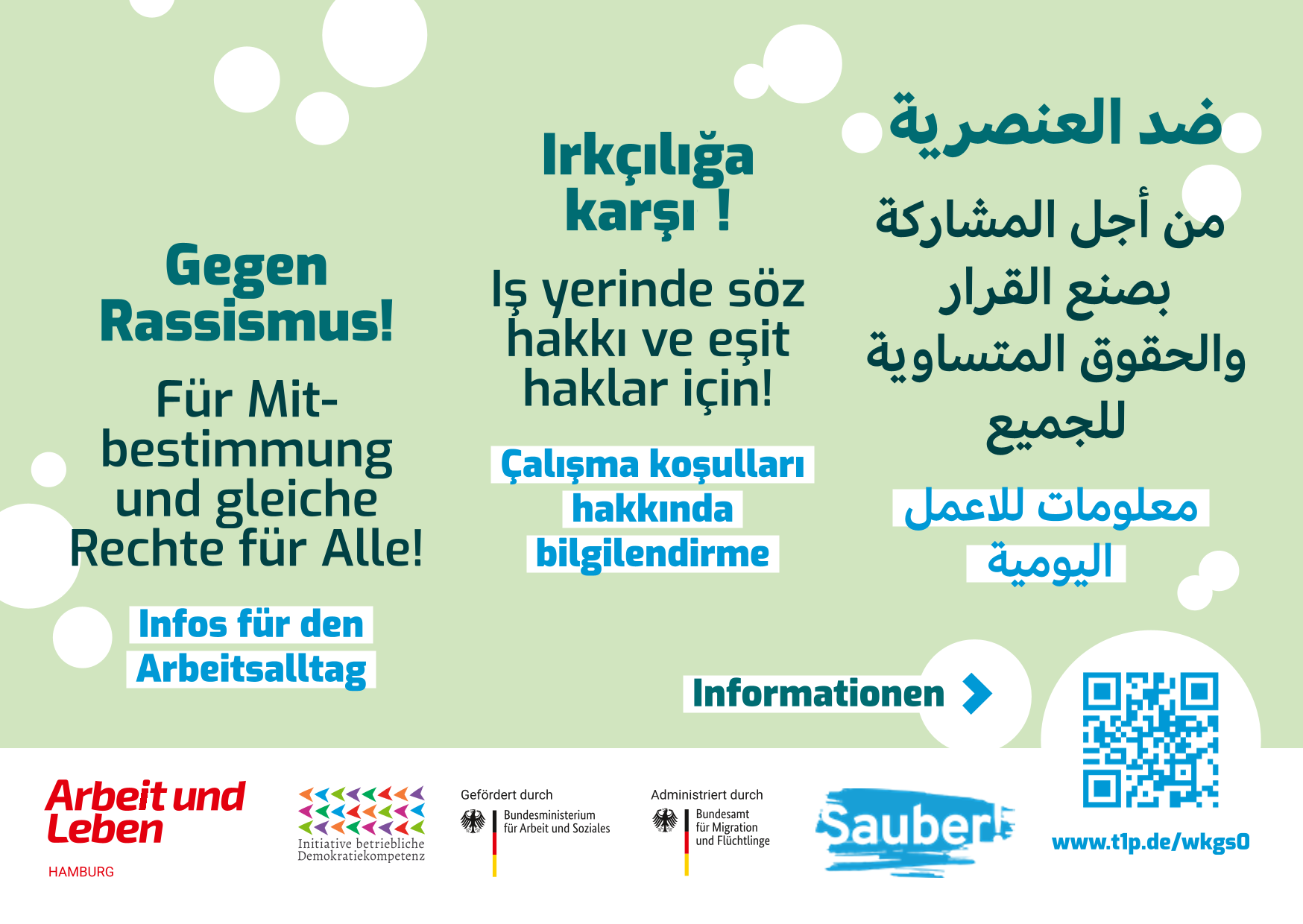 Mehrsprachiger Sticker Türkisch Arabisch
