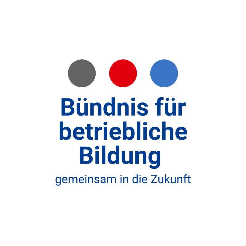Logo mit drei Kreisen: Bündnis betriebliche Bildung